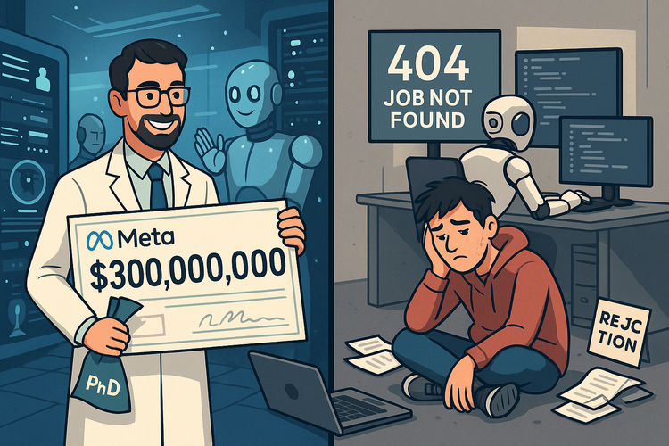 AI's Great Divide: Why Meta Is Paying $300M for PhDs—While Juniors Can’t Even Get a Phone Screen