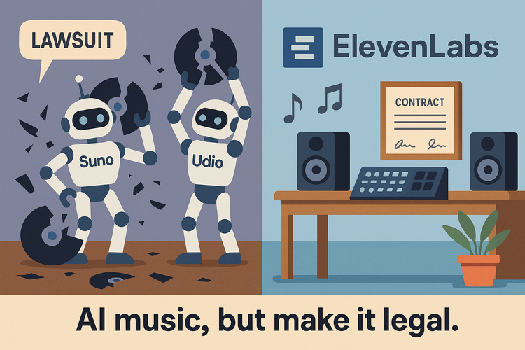 ElevenLabs Just Did What Suno Couldn’t: Get Sued Less